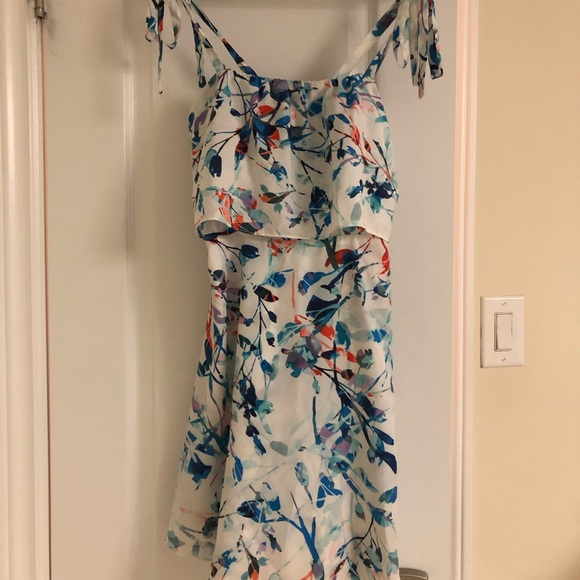 Parker Nia Blue Catalonia Floral Tie Strap Dress - Picture 5 of 6